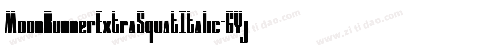 MoonRunnerExtraSquatItalic-6Yjeo字体转换