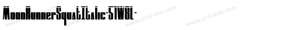 MoonRunnerSquatItalic-51W8L字体转换