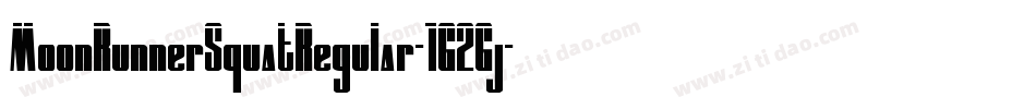 MoonRunnerSquatRegular-1G2Gj字体转换