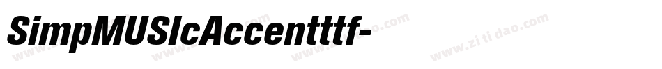 SimpMUSIcAccentttf字体转换