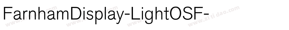 FarnhamDisplay-LightOSF字体转换