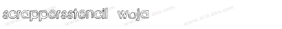 ScrappersStencil-WOJA字体转换