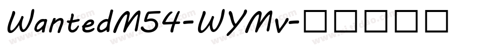 WantedM54-WYMv字体转换