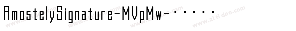 AmostelySignature-MVpMw字体转换