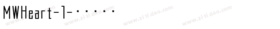 MWHeart-1字体转换