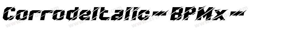 CorrodeItalic-BPMx字体转换