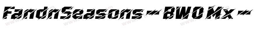 FandnSeasons-BW0Mx字体转换