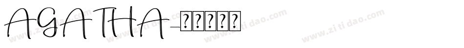 AGATHA字体转换