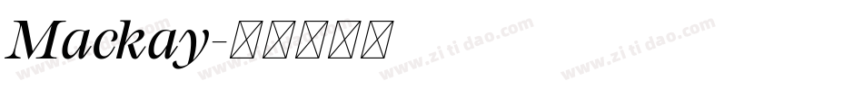 Mackay字体转换