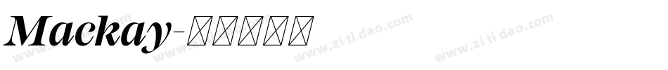 Mackay字体转换