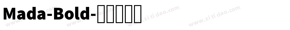 Mada-Bold字体转换