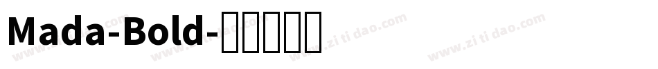 Mada-Bold字体转换