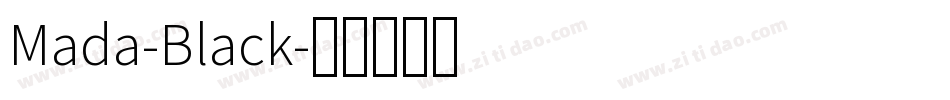 Mada-Black字体转换