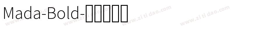 Mada-Bold字体转换