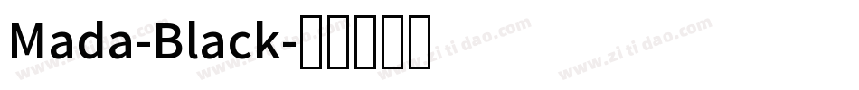 Mada-Black字体转换