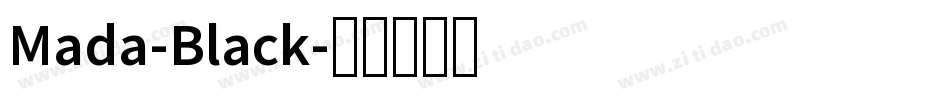 Mada-Black字体转换
