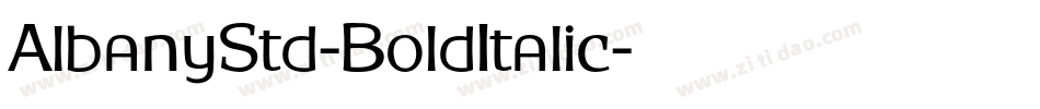AlbanyStd-BoldItalic字体转换