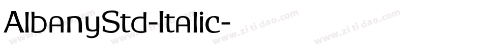 AlbanyStd-Italic字体转换