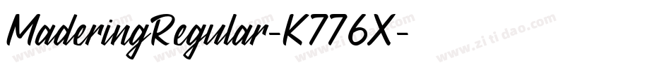 MaderingRegular-K776X字体转换