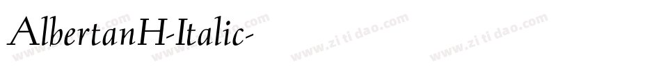AlbertanH-Italic字体转换