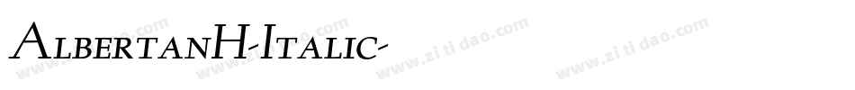 AlbertanH-Italic字体转换