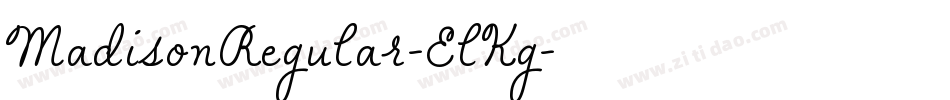 MadisonRegular-ElKg字体转换