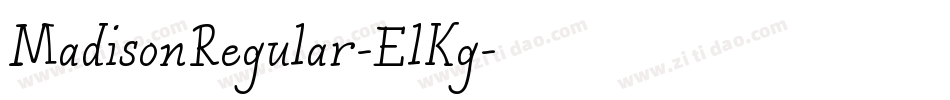 MadisonRegular-ElKg字体转换