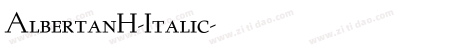 AlbertanH-Italic字体转换