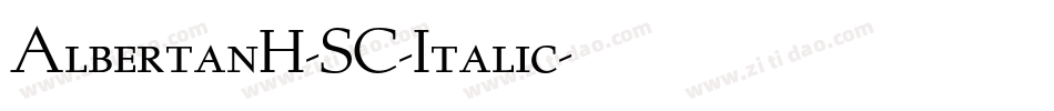 AlbertanH-SC-Italic字体转换