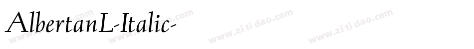 AlbertanL-Italic字体转换