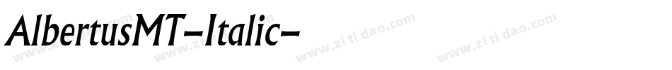 AlbertusMT-Italic字体转换