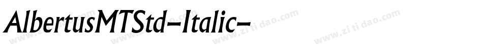 AlbertusMTStd-Italic字体转换