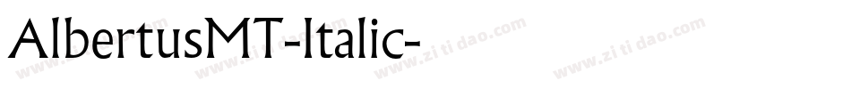 AlbertusMT-Italic字体转换