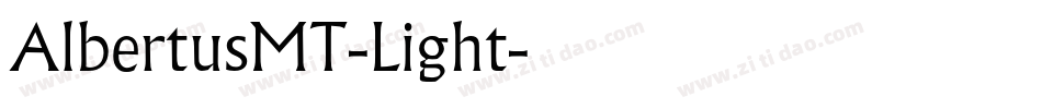 AlbertusMT-Light字体转换