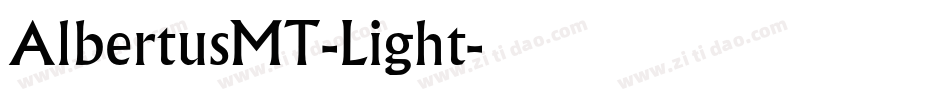 AlbertusMT-Light字体转换