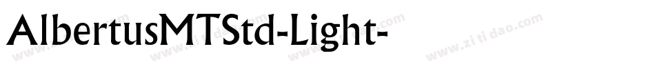 AlbertusMTStd-Light字体转换