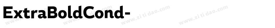 ExtraBoldCond字体转换