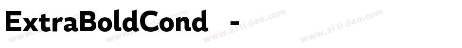 ExtraBoldCond手机版字体转换