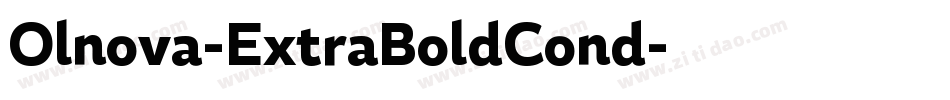 Olnova-ExtraBoldCond字体转换