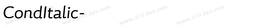 CondItalic字体转换