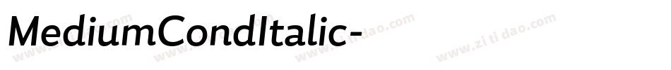 MediumCondItalic字体转换