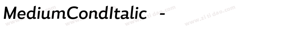 MediumCondItalic转换器字体转换