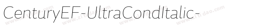 CenturyEF-UltraCondItalic字体转换