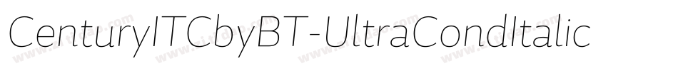CenturyITCbyBT-UltraCondItalic字体转换