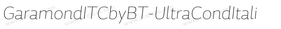 GaramondITCbyBT-UltraCondItalic字体转换