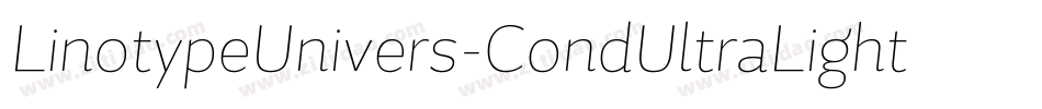 LinotypeUnivers-CondUltraLightItalic字体转换