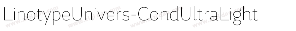 LinotypeUnivers-CondUltraLight字体转换