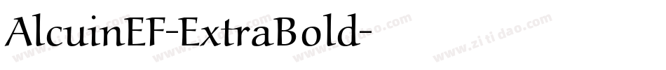 AlcuinEF-ExtraBold字体转换