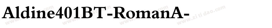 Aldine401BT-RomanA字体转换