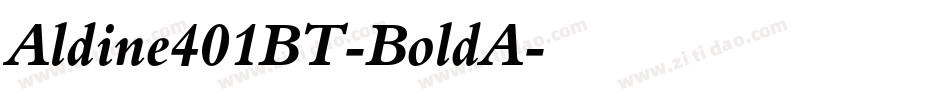 Aldine401BT-BoldA字体转换